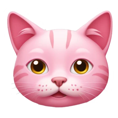 pink cat is waiting with tears on eyes sticker