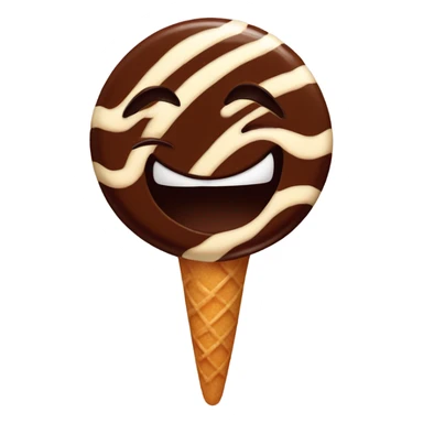 Smiley Eating chocolate swirl sticker