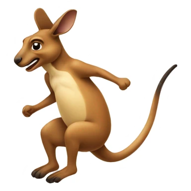 A kangaroo jump roping sticker
