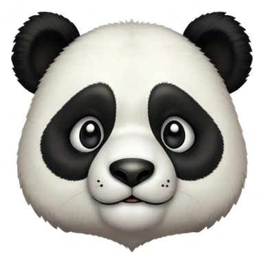 Cinematic Noble Panda Portrait Emoji, Poised and regal, with a robust, sturdy build and a strikingly contrasting black and white Fur, deep-set soulful dark eyes, Simplified yet sharp and sophisticated features, highly detailed, glowing with a soft, dignified glow, high shine, intelligent and gentle, stylized with an air of bamboo forest majesty, focused and attentive, soft glowing outline, capturing the essence of a watchful and confident companion, so majestic it feels as though it could lumber out of the screen with effortless authority! sticker