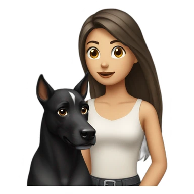 horse girl with a black dog sticker