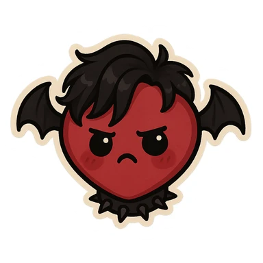 Goth red object sticker