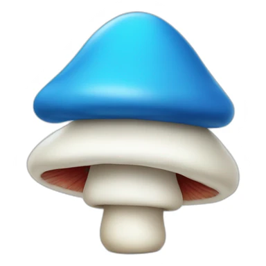 Smurf blue cat mushroom hat sticker