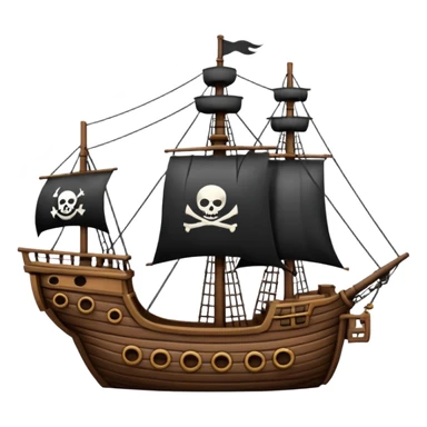 Crea un emoji di un timone di una nave pirata sticker
