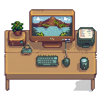 Sleepy desktop with computer zzz
 sticker