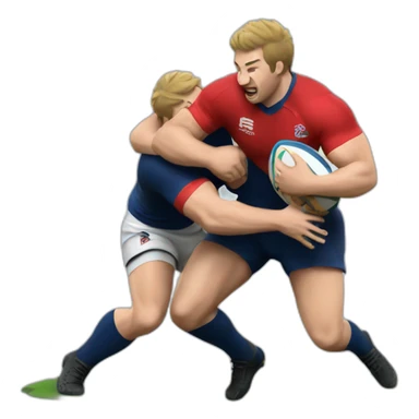 Rugby players tackle sticker