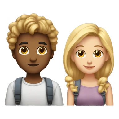 3 friends one boy and 2 girls sticker