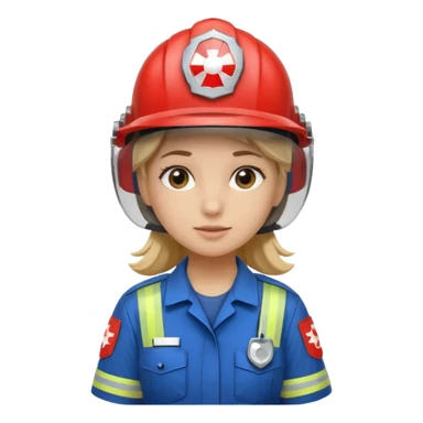 girl emergency worker sticker