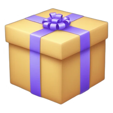 3d smooth gift box with rounded corners sticker