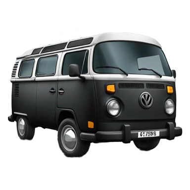 Black VW camper sticker