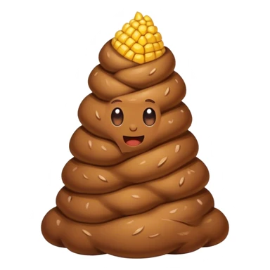 Poop with corn in it sticker