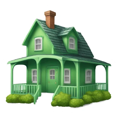 Green house with a porch sticker