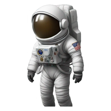 full-length astronaut with computer in hands sticker