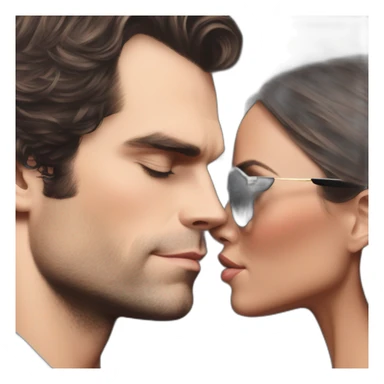 Henry cavill kissing victoria beckham sticker