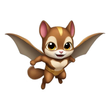 flying squirrel superhero sticker