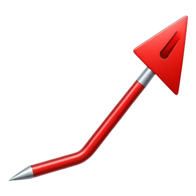 Una flecha roja  de verificación  sticker