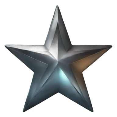 Metal star in space style sticker