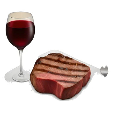 Steak and wine  sticker