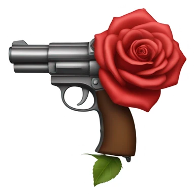 Red rose pistol  sticker