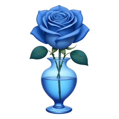 Blue rose in a vase sticker