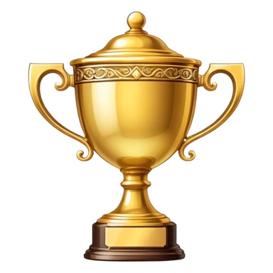trophy cup with gold handles sticker