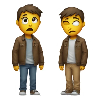 broken in two sad heart  sticker