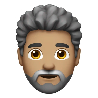 Make a male with a grey and black go tee beard with mainly black hair with some grey hairs  sticker