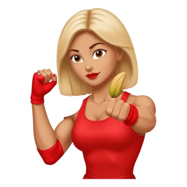 Woman with muscular arms and a manicured hand in a fist sticker