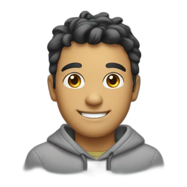 a smiling hoody sticker