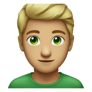 Green eyes heart emoji sticker
