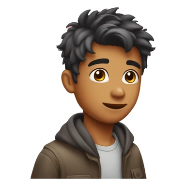 Blushing boy sticker