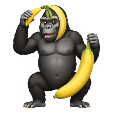 gorilla holding a banana  sticker