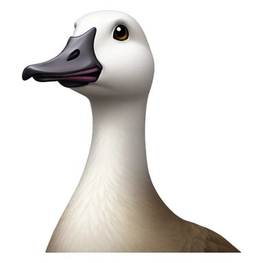 aging goose with mustache sticker