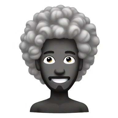 doule spiral in afro guy hair sticker
