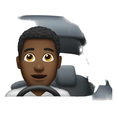 a black man in a car sticker