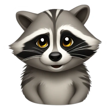 Cute-raccoon sticker