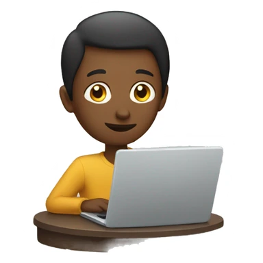 person using laptop sticker