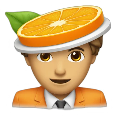 naranja partida por la mitad sticker