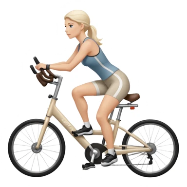 Bicycles Ergonomic bicycle of gym: seated white woman sticker
