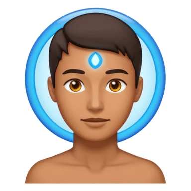 forhead with an indicator symbol in the center sticker