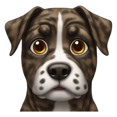 brindle dog sticker