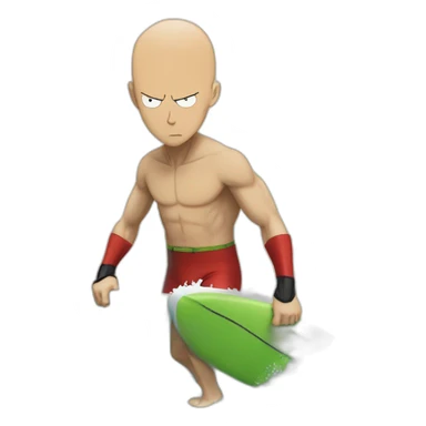 One punch man sur un surf sticker