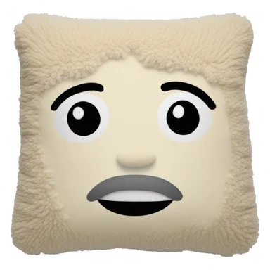beige sherpa pillow sticker