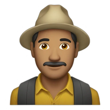 Colombian man with Vueltiao sticker