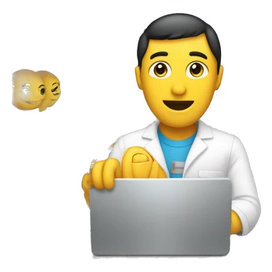 A visual merchandiser with a computer sticker