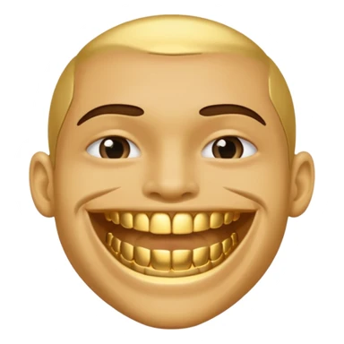 gold grillz person sticker