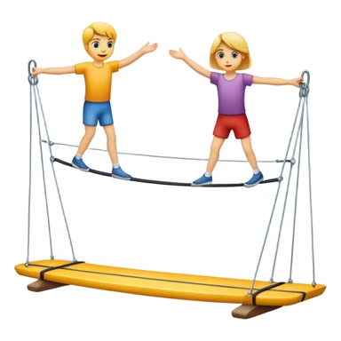 tightrope between two things
 sticker