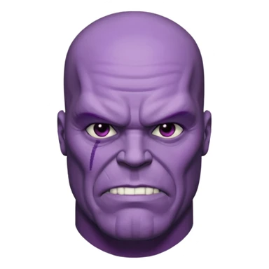 THanos imaginary face character face only front face  sticker