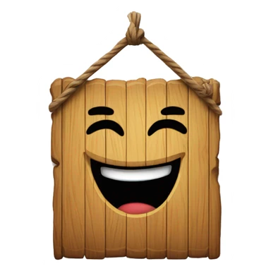 Wooden hanging sign sticker