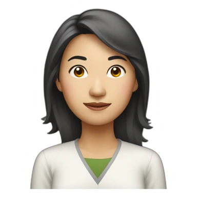 stanford asian woman sticker